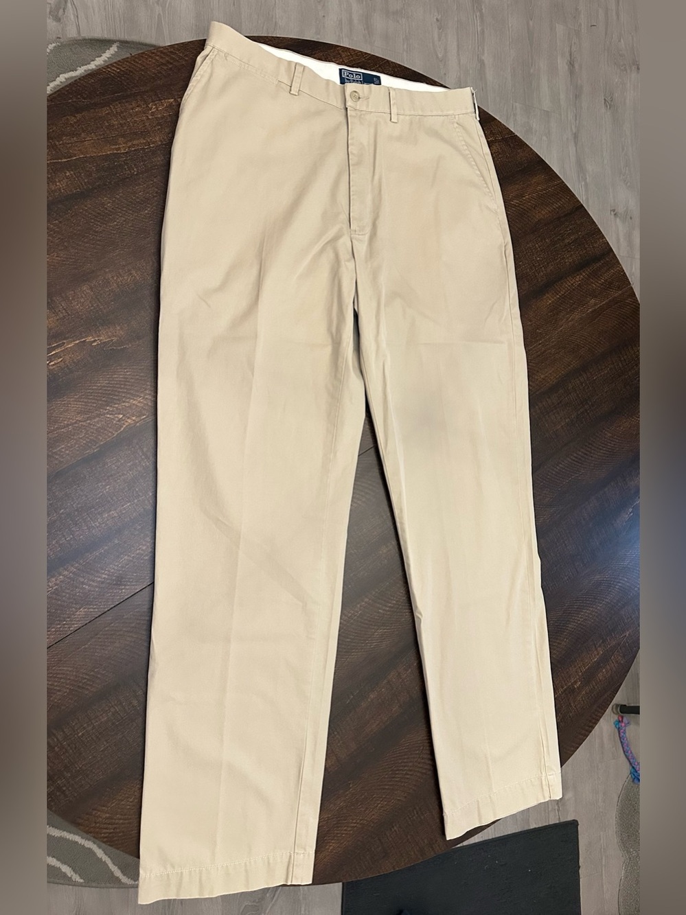 Polo Ralph Lauren Men's Chino Prospect Pants Khaki Straight Fit Flat 34x33
